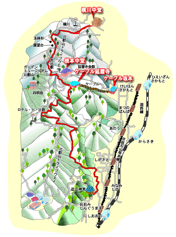 比叡山コースマップ